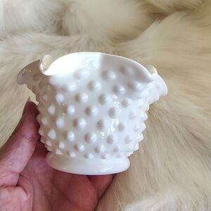 Vintage Milk Glass Hobnail Dish